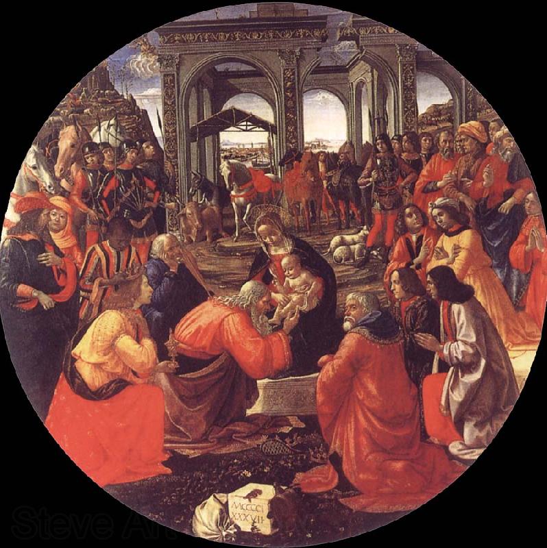 Domenico Ghirlandaio The adoration of the Konige Spain oil painting art